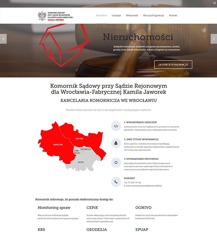 Komornik Sądowy przy SR dla Wrocławia - Fabrycznej Kamila Jaworek